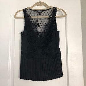 Express lace and pleated top
